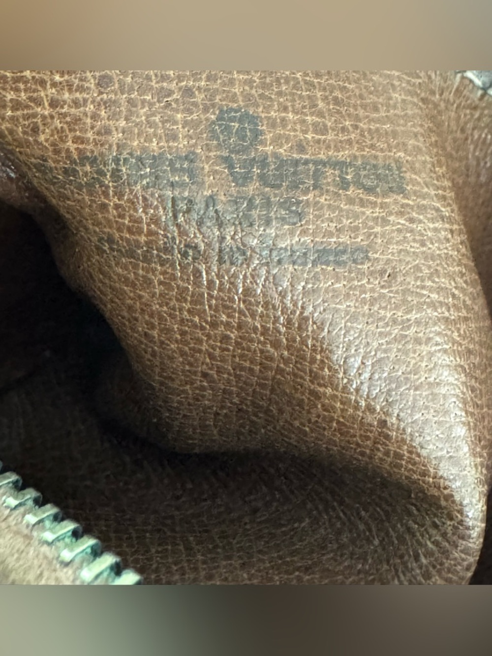 LOUIS VUITTON Monogram Papillon Pouch Leather Lined Vintage - Picture 7 of 7